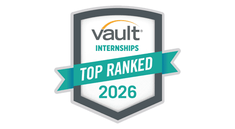Vault Internship Top Ranked 2026 badge
